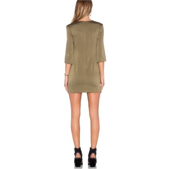 Elliatt Fearless Dress in Khaki green mini dress size XS - Picture 2 of 9